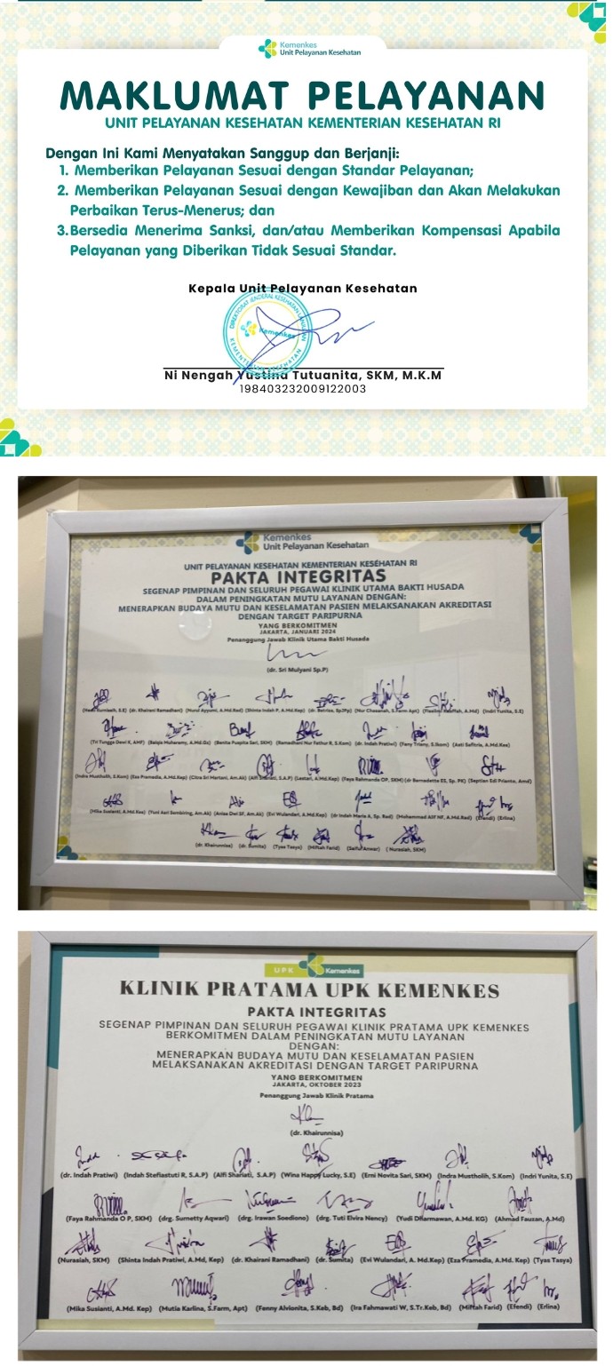 Maklumat Pelayanan dan Pakta Integritas